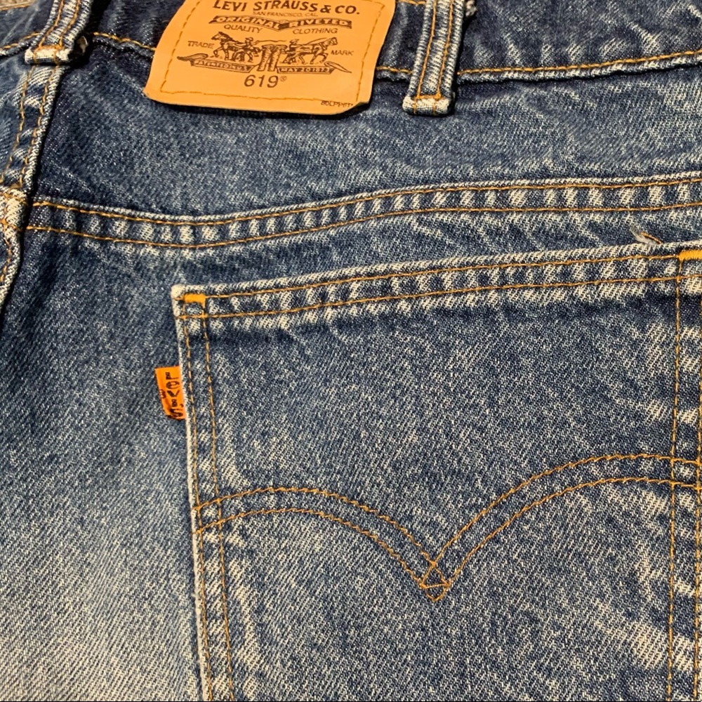 Rare Vintage 1990’s Levi’s Orange Tag 619 Men’s Jeans Size 36 (MADE IN CANADA)